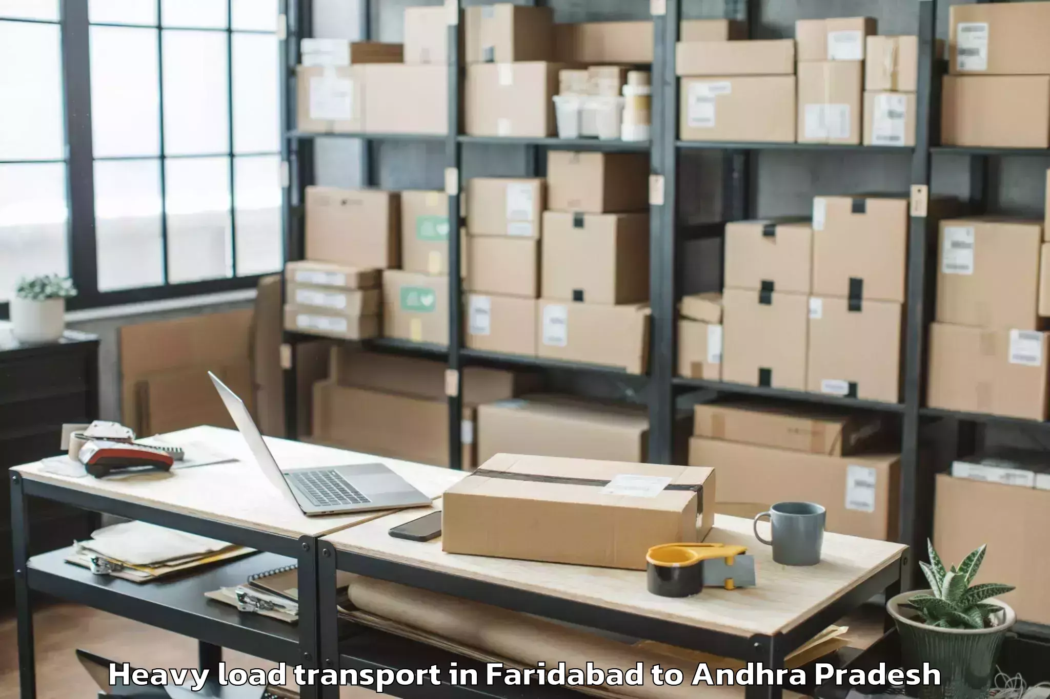 Book Faridabad to Peddapappur Heavy Load Transport Online